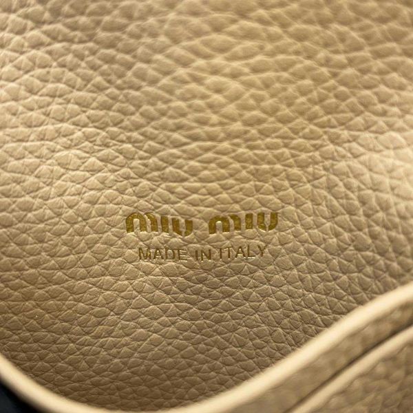 ミュウミュウ カードケース ロゴ レザー 5MF031 Miu Miu 財布