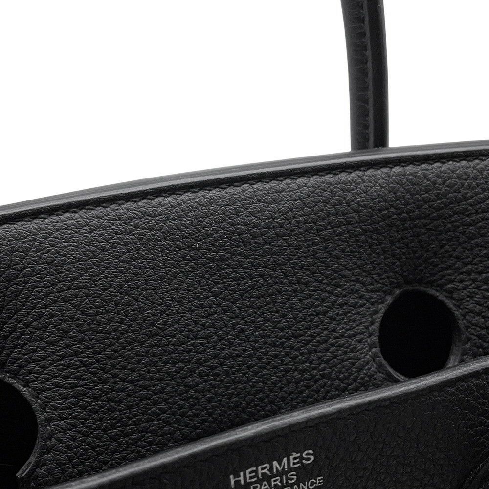 エルメス バーキン35 ブラック/シルバー金具 トゴ W刻印 HERMES Birkin ハンドバッグ 黒