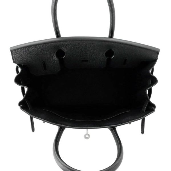 エルメス バーキン30 ブラック/マットシルバー金具 トゴ K刻印 HERMES Birkin ハンドバッグ 黒