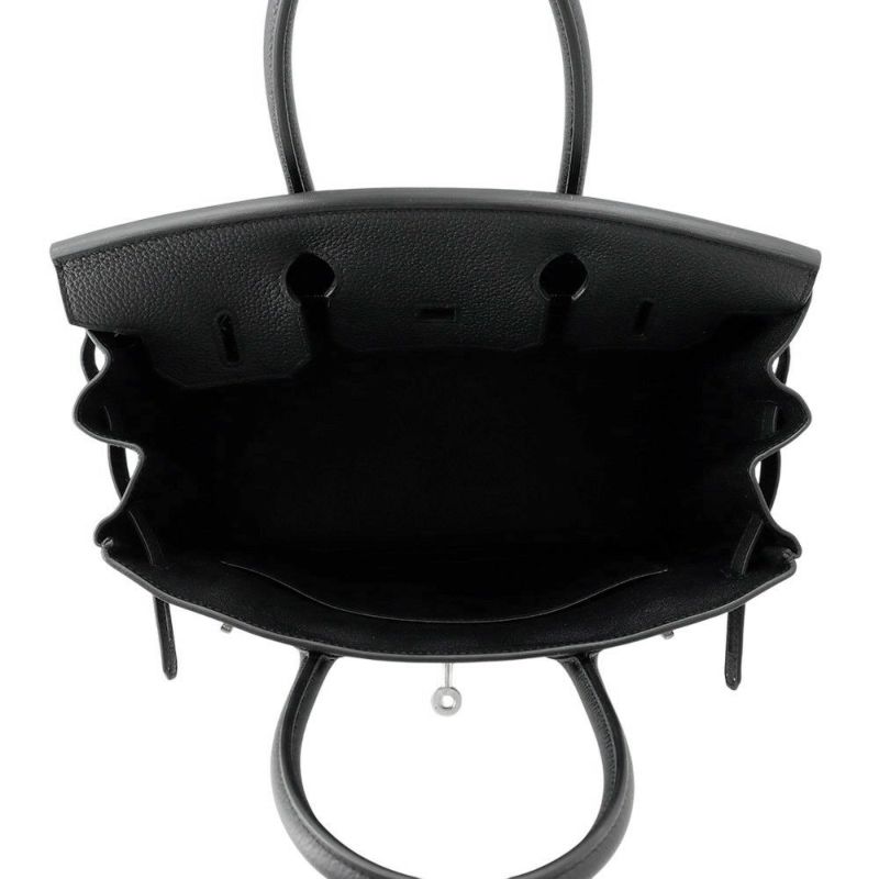 エルメス バーキン30 ブラック/マットシルバー金具 トゴ K刻印 HERMES Birkin ハンドバッグ 黒