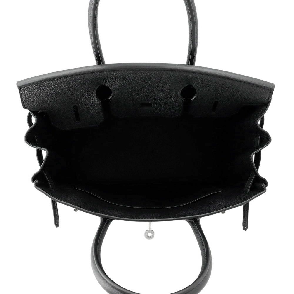 エルメス バーキン30 ブラック/マットシルバー金具 トゴ K刻印 HERMES Birkin ハンドバッグ 黒