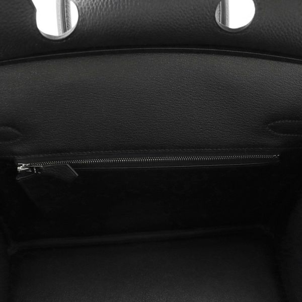 エルメス バーキン30 ブラック/マットシルバー金具 トゴ K刻印 HERMES Birkin ハンドバッグ 黒