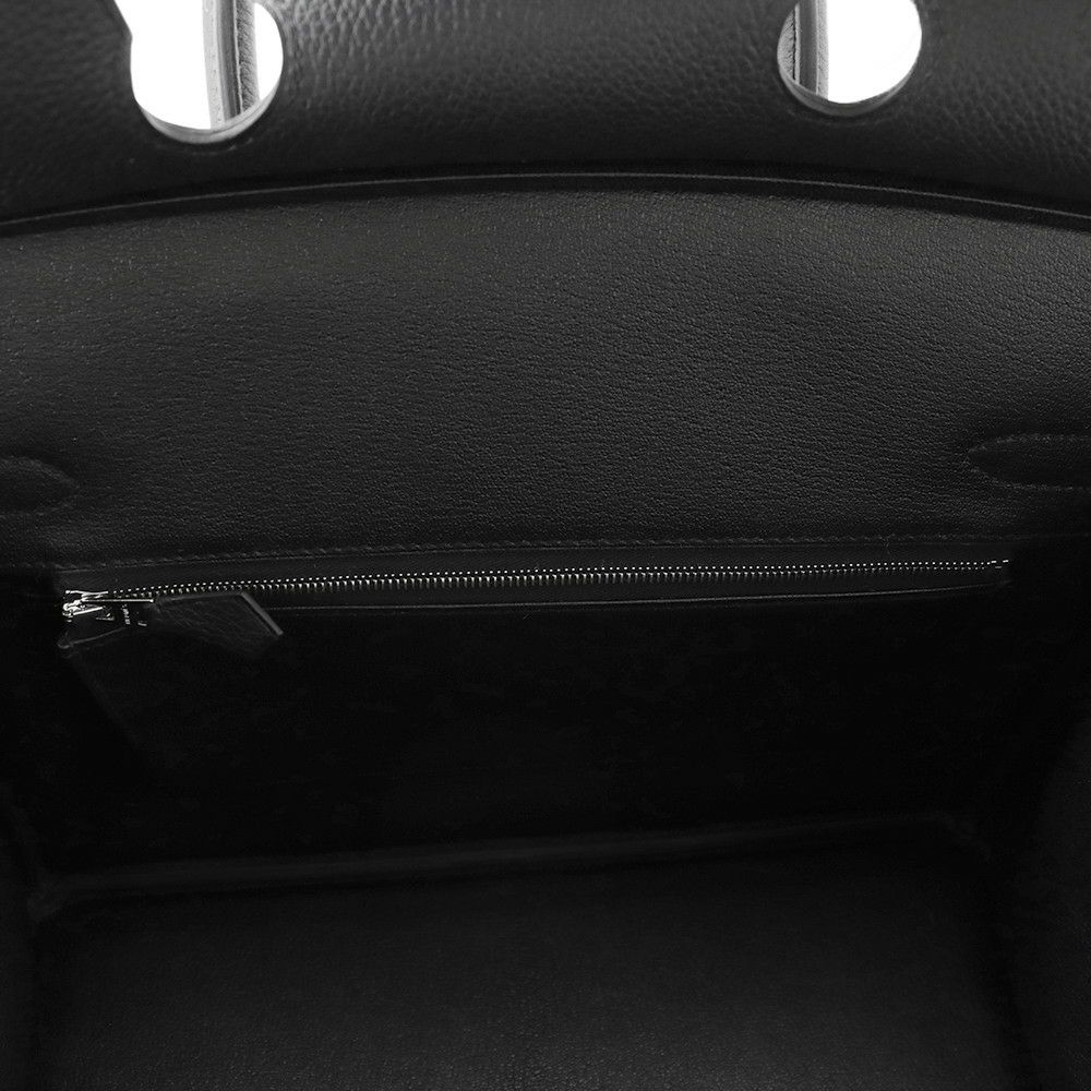 エルメス バーキン30 ブラック/マットシルバー金具 トゴ K刻印 HERMES Birkin ハンドバッグ 黒