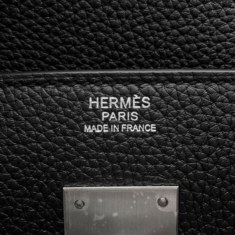 エルメス バーキン30 ブラック/マットシルバー金具 トゴ K刻印 HERMES Birkin ハンドバッグ 黒
