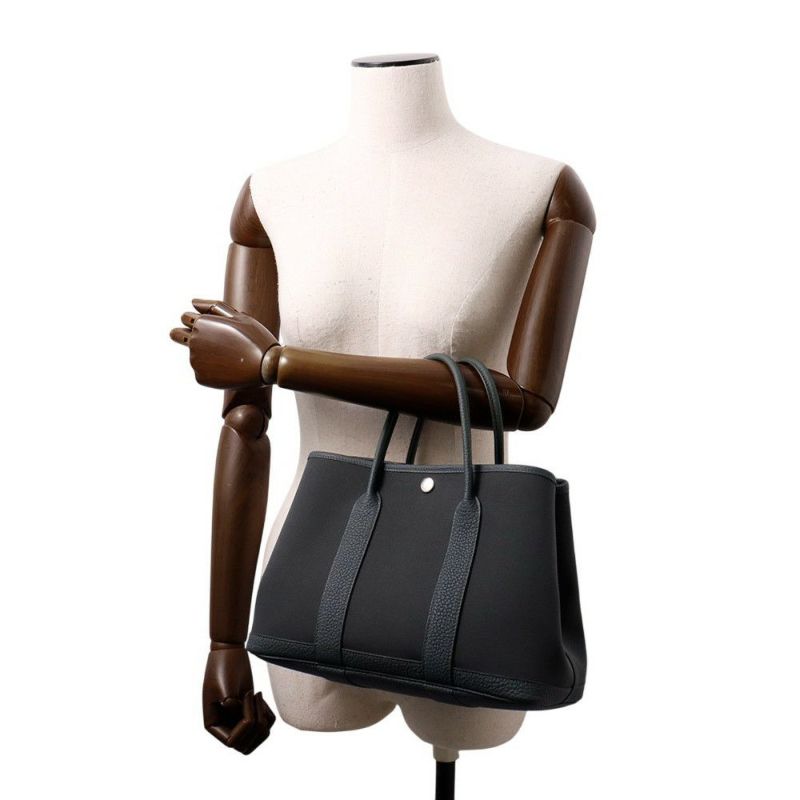 エルメス トートバッグ ガーデンパーティTPM ヴェールマングローブ/シルバー金具 トワルオフィシエ/ネゴンダ K刻印