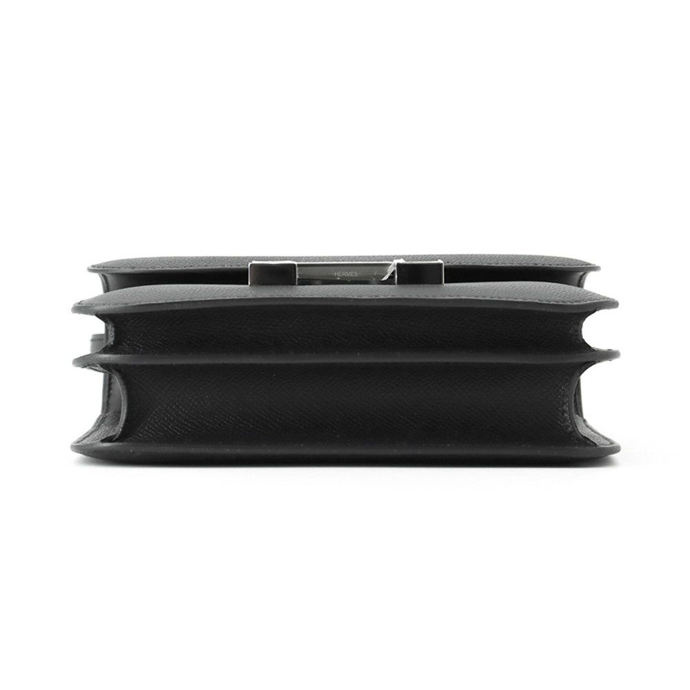 エルメス ショルダーバッグ ミニ コンスタンス3 ブラック/シルバー金具 エプソン K刻印 HERMES Constance 黒