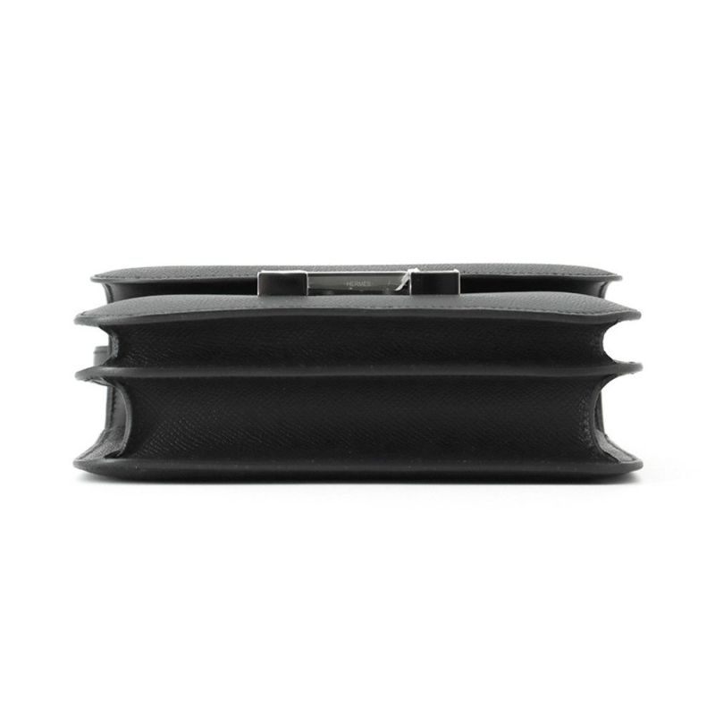 エルメス ショルダーバッグ ミニ コンスタンス3 ブラック/シルバー金具 エプソン K刻印 HERMES Constance 黒