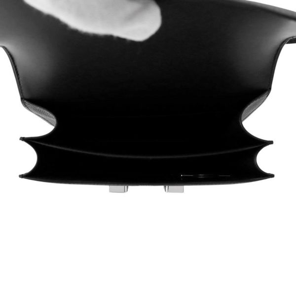 エルメス ショルダーバッグ ミニ コンスタンス3 ブラック/シルバー金具 エプソン K刻印 HERMES Constance 黒