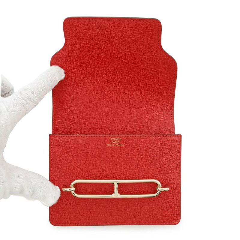 エルメス 財布 ルリ スリム  ローズテキサス/ゴールド金具 シェブルミゾル B刻印 HERMES 財布 シェーブル