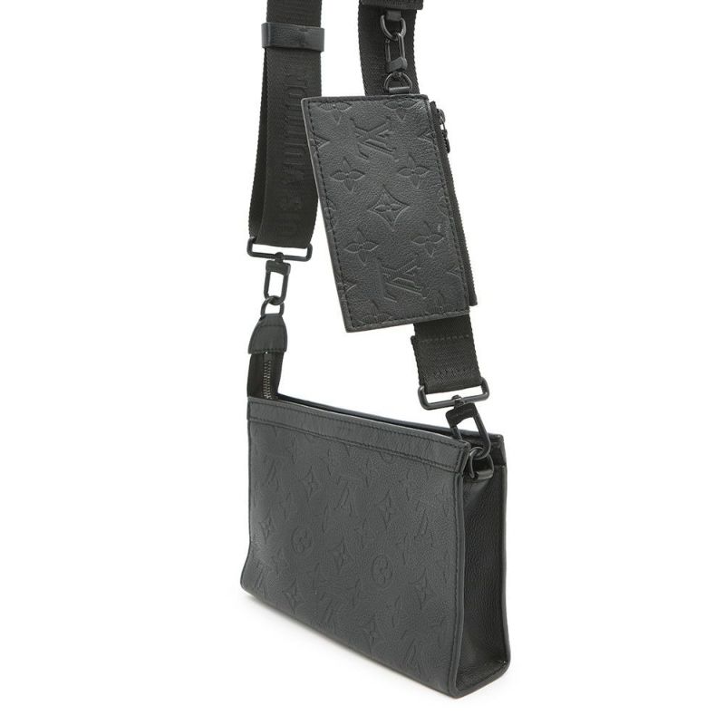 ルイヴィトン ショルダーバッグ モノグラム・シャドウ ガストン・ウェアラブル ウォレット M81115 メンズ 黒 ブラック