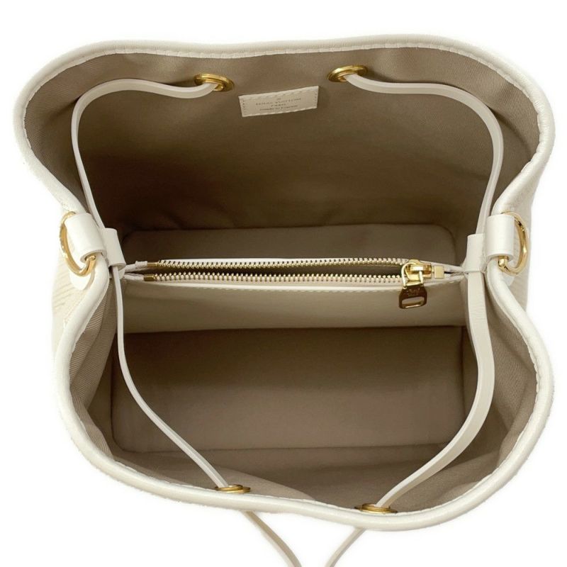 ルイヴィトン ショルダーバッグ モノグラム コットン バイ・ザ・プール ネオ ノエ MM M22852 LOUIS VUITTON ベージュ 白