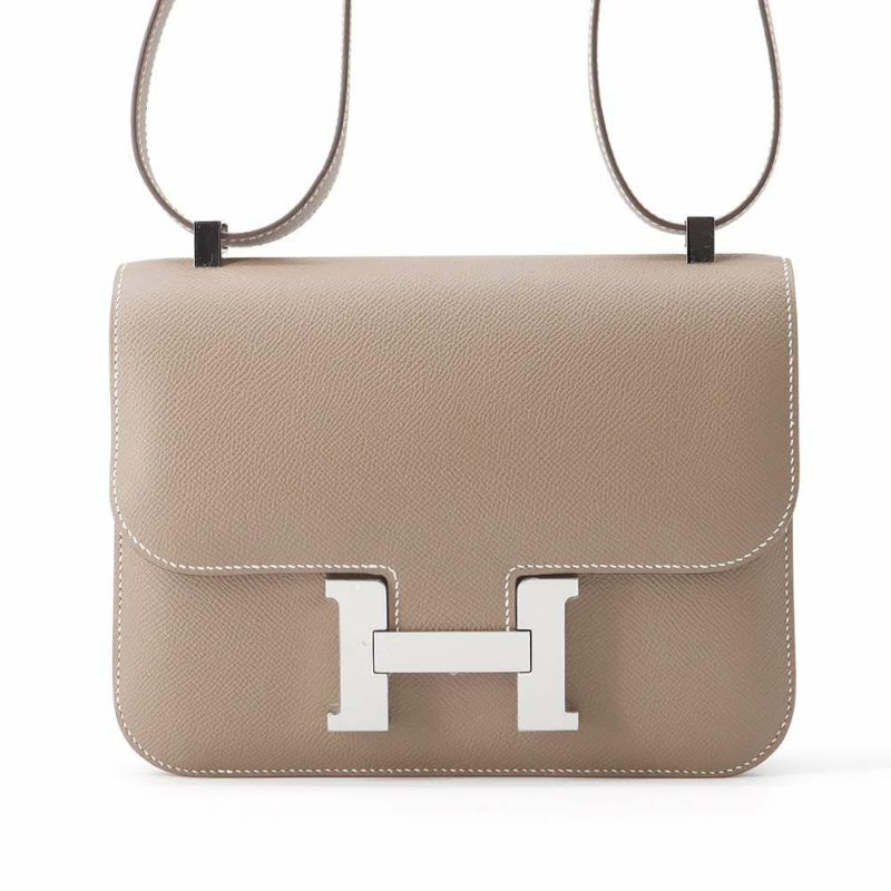 エルメス コンスタンス24 ミロワール エトゥープ/シルバー金具 ヴォーエプソン W刻印