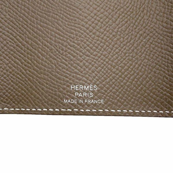 エルメス 4連キーケース ベアン エトゥープ/シルバー金具 ヴォーエプソン W刻印 HERMES キーケース