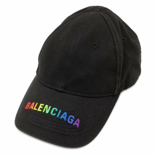 バレンシアガ キャップ ロゴ コットン サイズ58 BALENCIAGA 帽子 黒