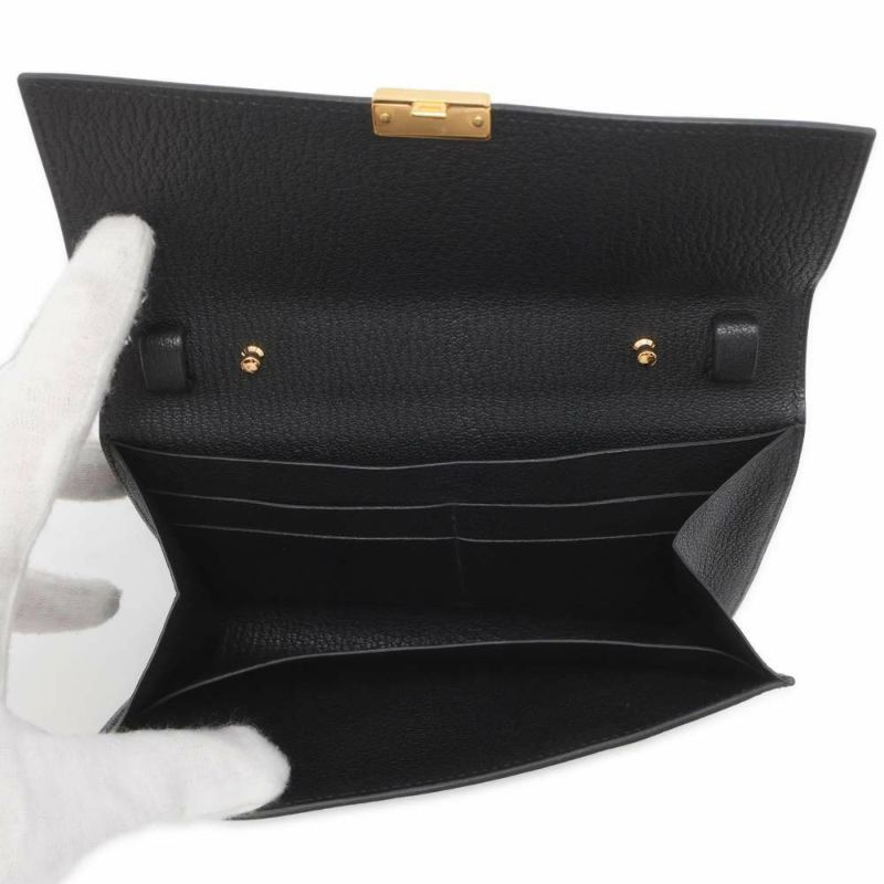 エルメス 財布 クリック16 ブラック/ゴールド金具 シェブルミゾル B刻印 HERMES 黒