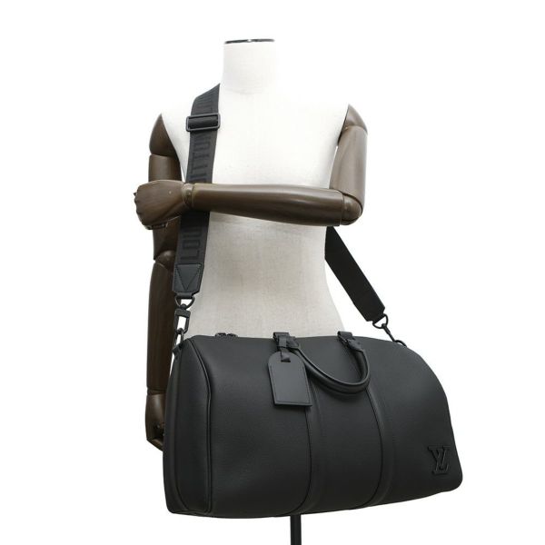 ルイヴィトン ボストンバッグ キーポル・バンドリエール40 M57088 2wayショルダー LOUIS VUITTON 黒 ブラック