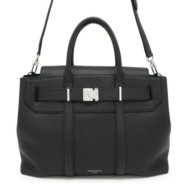 ルイヴィトン トートバッグ ミレジム・カーフレザー ジョルジュ・トートMM M23153 2wayショルダー 黒 ブラック