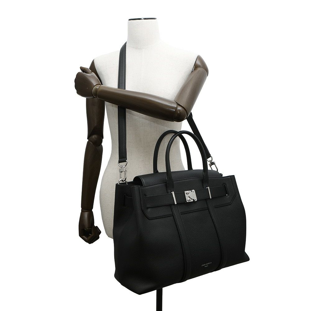 ルイヴィトン トートバッグ ミレジム・カーフレザー ジョルジュ・トートMM M23153 2wayショルダー 黒 ブラック