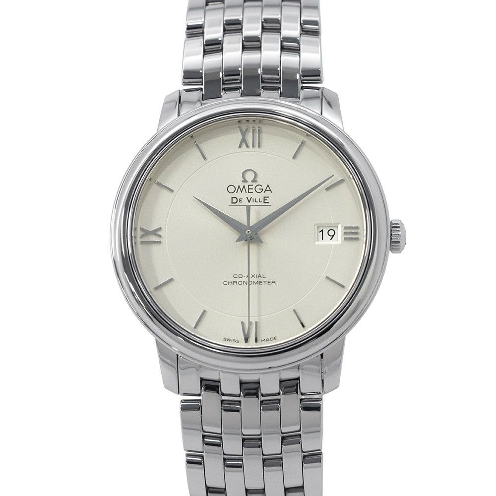 オメガ デヴィル プレステージ 424.10.37.20.02.001 OMEGA 腕時計 シルバー文字盤