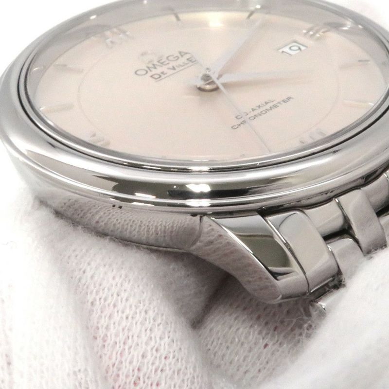 オメガ デヴィル プレステージ 424.10.37.20.02.001 OMEGA 腕時計 シルバー文字盤