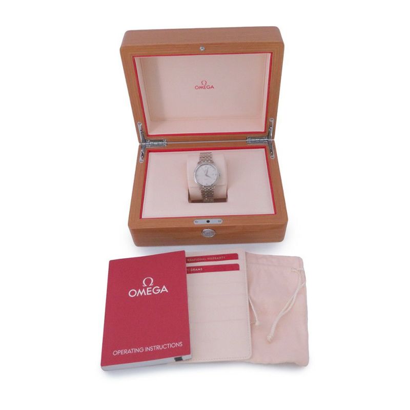 オメガ デヴィル プレステージ 424.10.37.20.02.001 OMEGA 腕時計 シルバー文字盤