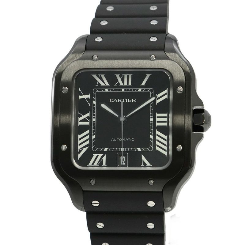カルティエ サントス ドゥ カルティエ LM WSSA0039 Cartier 腕時計 黒文字盤