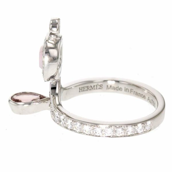 エルメス リング アパラPM ダイヤモンド 52P 0.57ct オパール トルマリン K18WG サイズ51 指輪