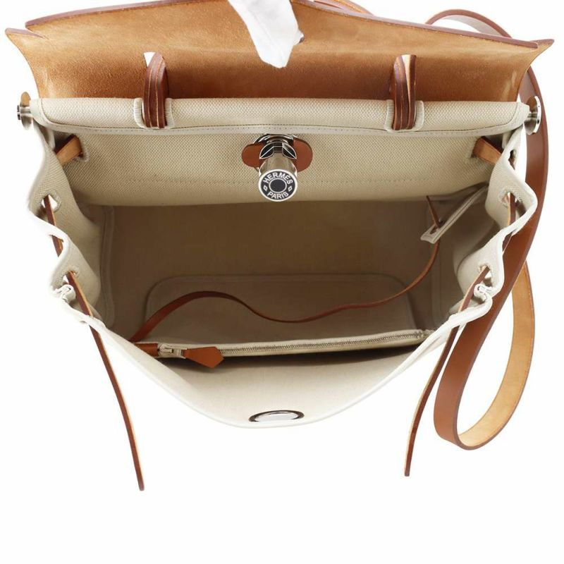 エルメス エールバッグジップPM ベージュ/ナチュラルサブレ/シルバー金具 トワルミリタリー/ヴァッシュハンター Z刻印 SPO