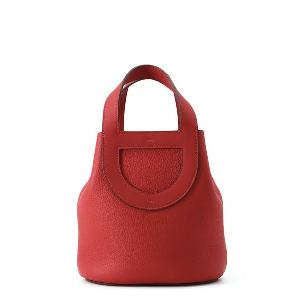 エルメス トートバッグ インザループ 18 ルージュラデュー/シルバー金具 トリヨンクレマンス/スイフト W刻印