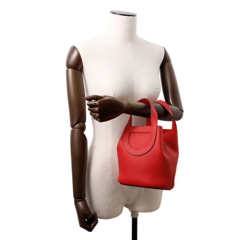 エルメス トートバッグ インザループ 18 ルージュラデュー/シルバー金具 トリヨンクレマンス/スイフト W刻印