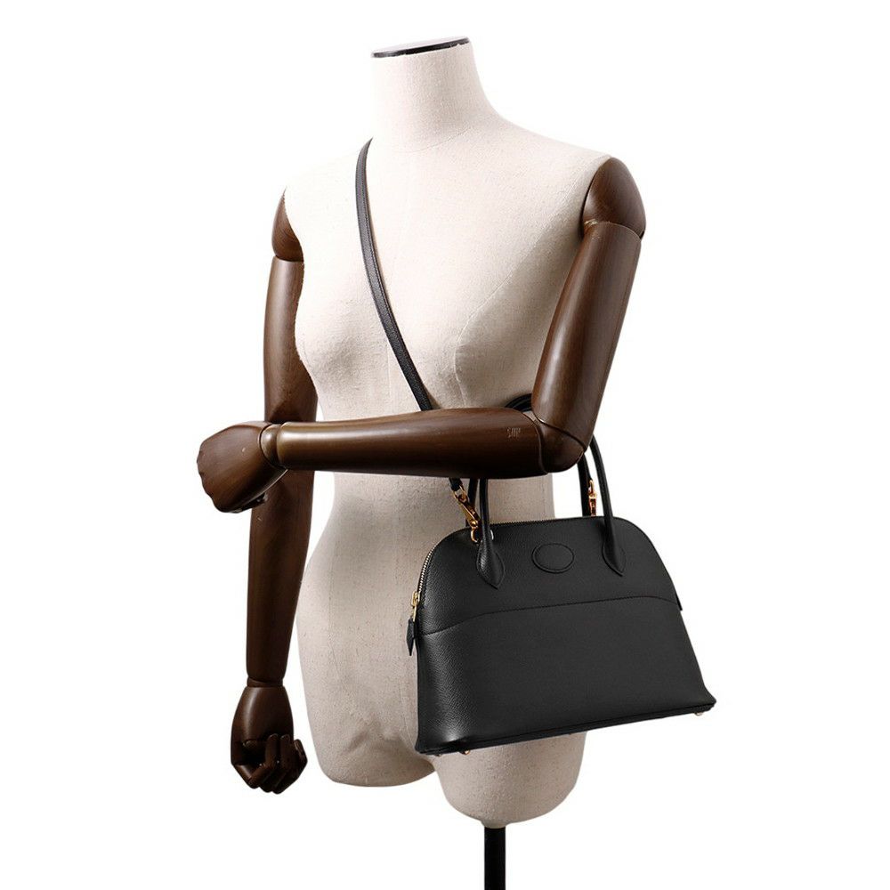 エルメス ハンドバッグ ボリード27 ブラック/ゴールド金具 エプソン Z刻印 2wayショルダー 黒