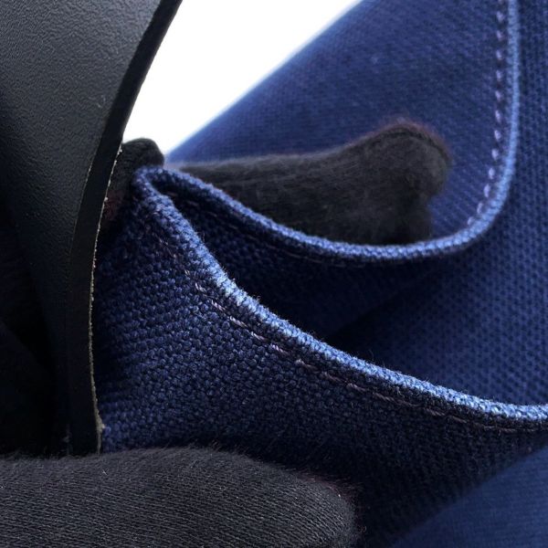 エルメス トートバッグ エトリヴィエール ネイビー/ブラック/シルバー金具 トワルゴエラン/ヴァッシュハンター Y刻印