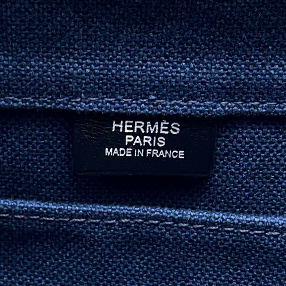 エルメス トートバッグ エトリヴィエール ネイビー/ブラック/シルバー金具 トワルゴエラン/ヴァッシュハンター Y刻印