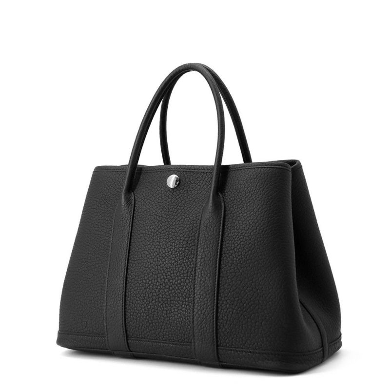 エルメス トートバッグ ガーデンパーティTPM ブラック/シルバー金具 ネゴンダ K刻印 黒