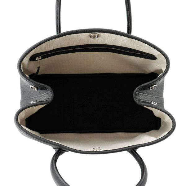 エルメス トートバッグ ガーデンパーティTPM ブラック/シルバー金具 ネゴンダ K刻印 黒