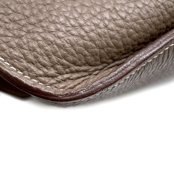 エルメス ショルダーバッグ ジプシエール34 エトゥープ/シルバー金具 トリヨンクレマンス □O刻印