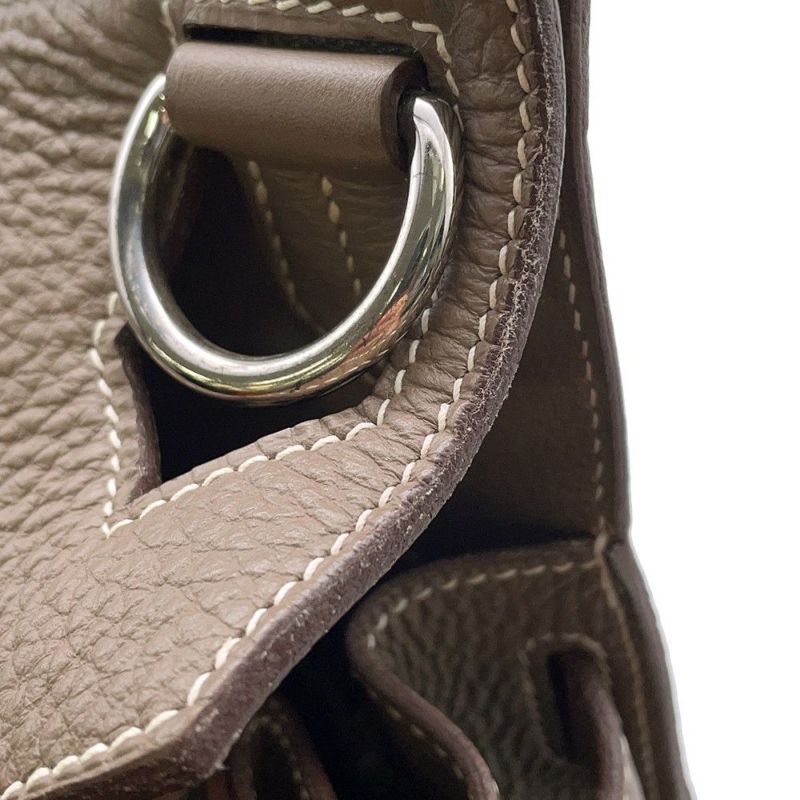 エルメス ショルダーバッグ ジプシエール34 エトゥープ/シルバー金具 トリヨンクレマンス □O刻印