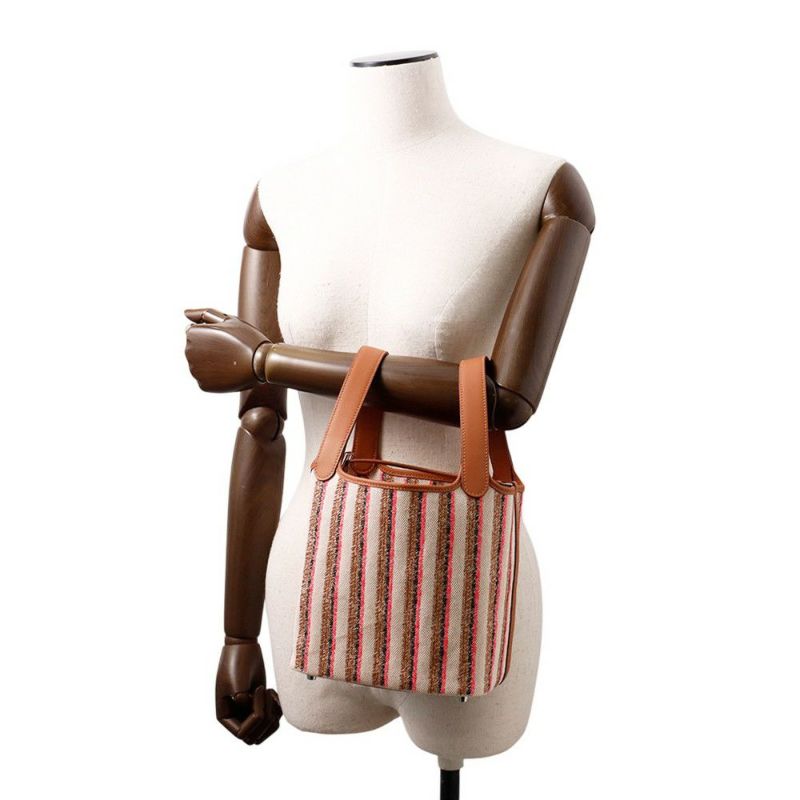 エルメス ハンドバッグ ピコタンロックPM クーベルチュール エクリュ/ベージュ/フォーブ/ローズポップ/ゴールド/ブラック/シルバー金具 W刻印