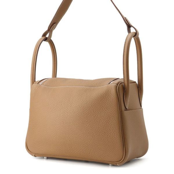 エルメス ハンドバッグ リンディ26  ゴールド/シルバー金具 トリヨンクレマンス K刻印 HERMES 2way ショルダーバッグ