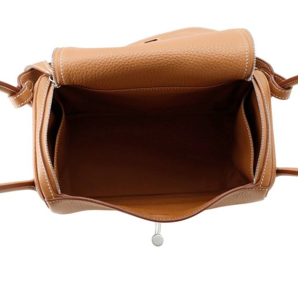 エルメス ハンドバッグ リンディ26  ゴールド/シルバー金具 トリヨンクレマンス K刻印 HERMES 2way ショルダーバッグ