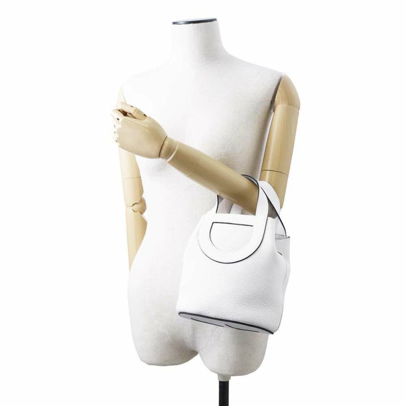 エルメス トートバッグ インザループ 18 ニューホワイト/ゴールド金具 トリヨンクレマンス/スイフト B刻印 白