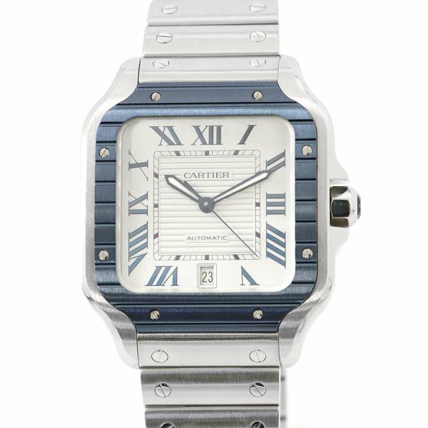 カルティエ サントス ドゥ カルティエ LM WSSA0047 Cartier 腕時計 シルバー文字盤