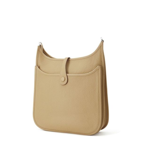 エルメス ショルダーバッグ エブリン3 PM ビスキュイ/シルバー金具 トリヨンクレマンス Z刻印 HERMES Evelyne