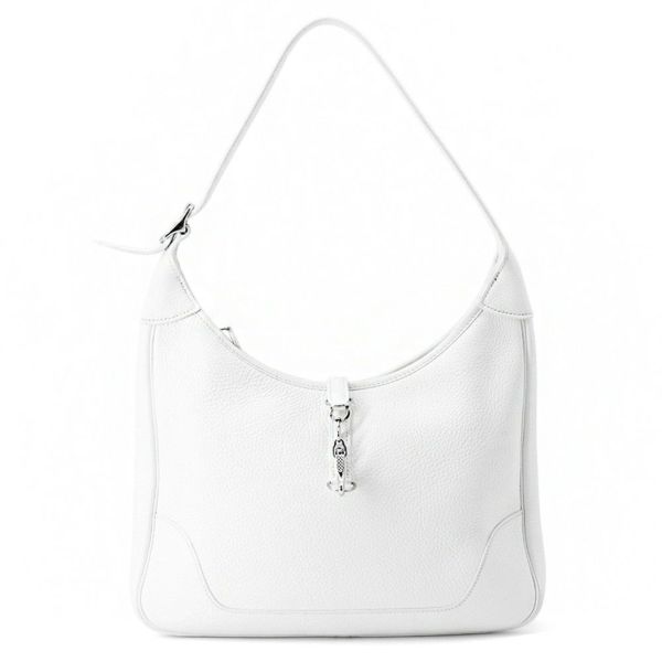 エルメス ショルダーバッグ トリム31 ホワイト/シルバー金具 トリヨンクレマンス □H刻印 白