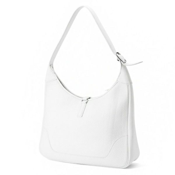 エルメス ショルダーバッグ トリム31 ホワイト/シルバー金具 トリヨンクレマンス □H刻印 白