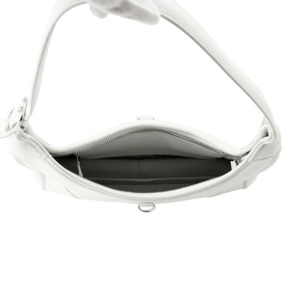 エルメス ショルダーバッグ トリム31 ホワイト/シルバー金具 トリヨンクレマンス □H刻印 白