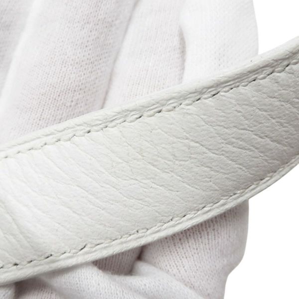 エルメス ショルダーバッグ トリム31 ホワイト/シルバー金具 トリヨンクレマンス □H刻印 白