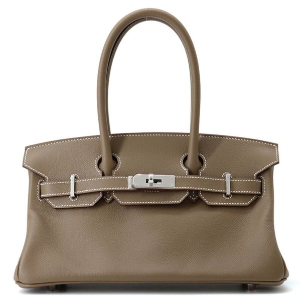 エルメス ショルダーバーキン29 エトゥープ/シルバー金具 エバーカラー K刻印 HERMES Birkin