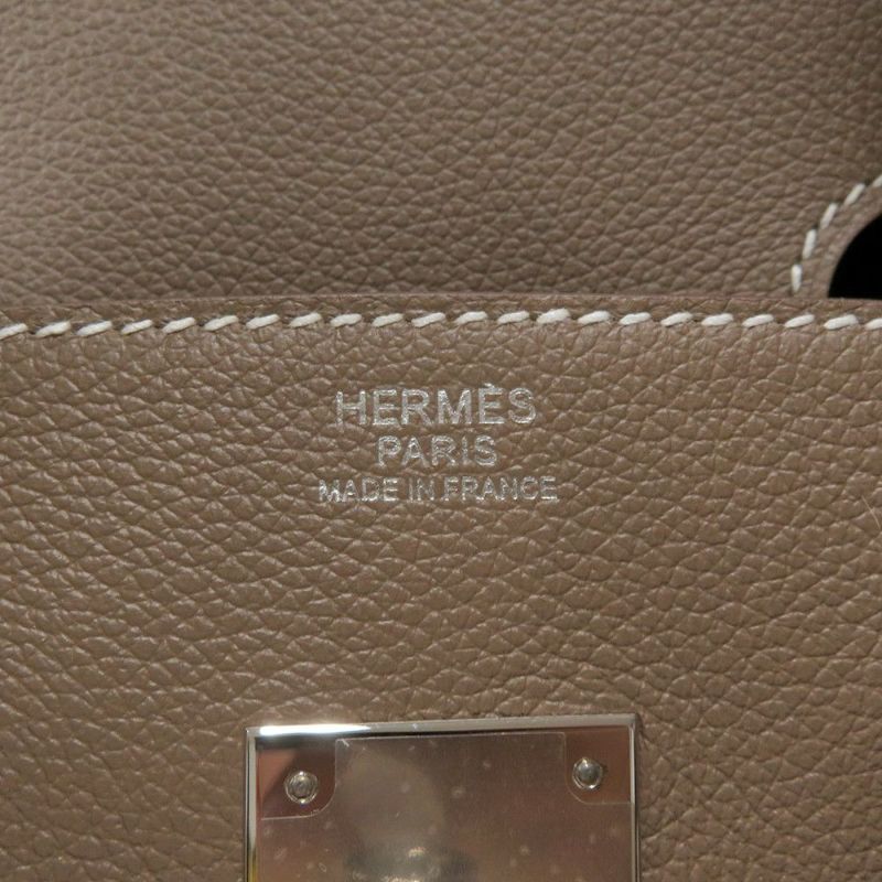 エルメス ショルダーバーキン29 エトゥープ/シルバー金具 エバーカラー K刻印 HERMES Birkin