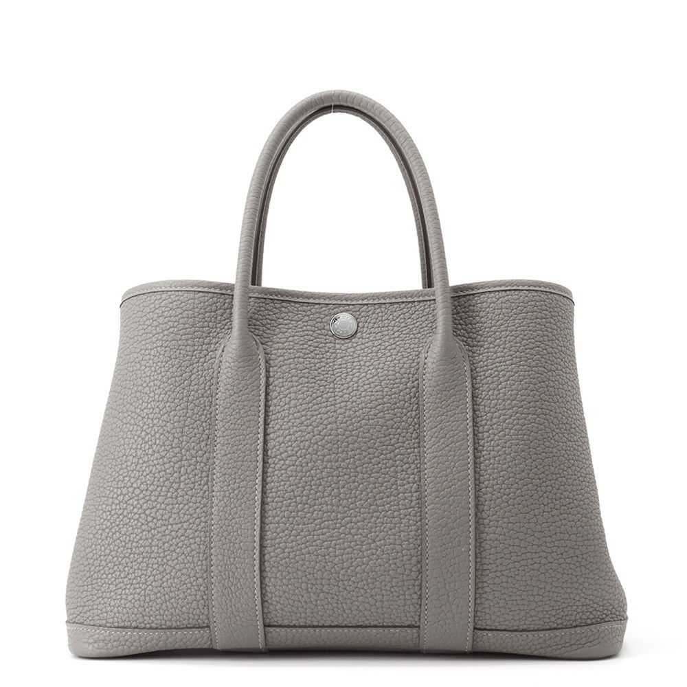 エルメス トートバッグ ガーデンパーティTPM グリメイヤー/シルバー金具 べゴンダ U刻印 HERMES Garden Party